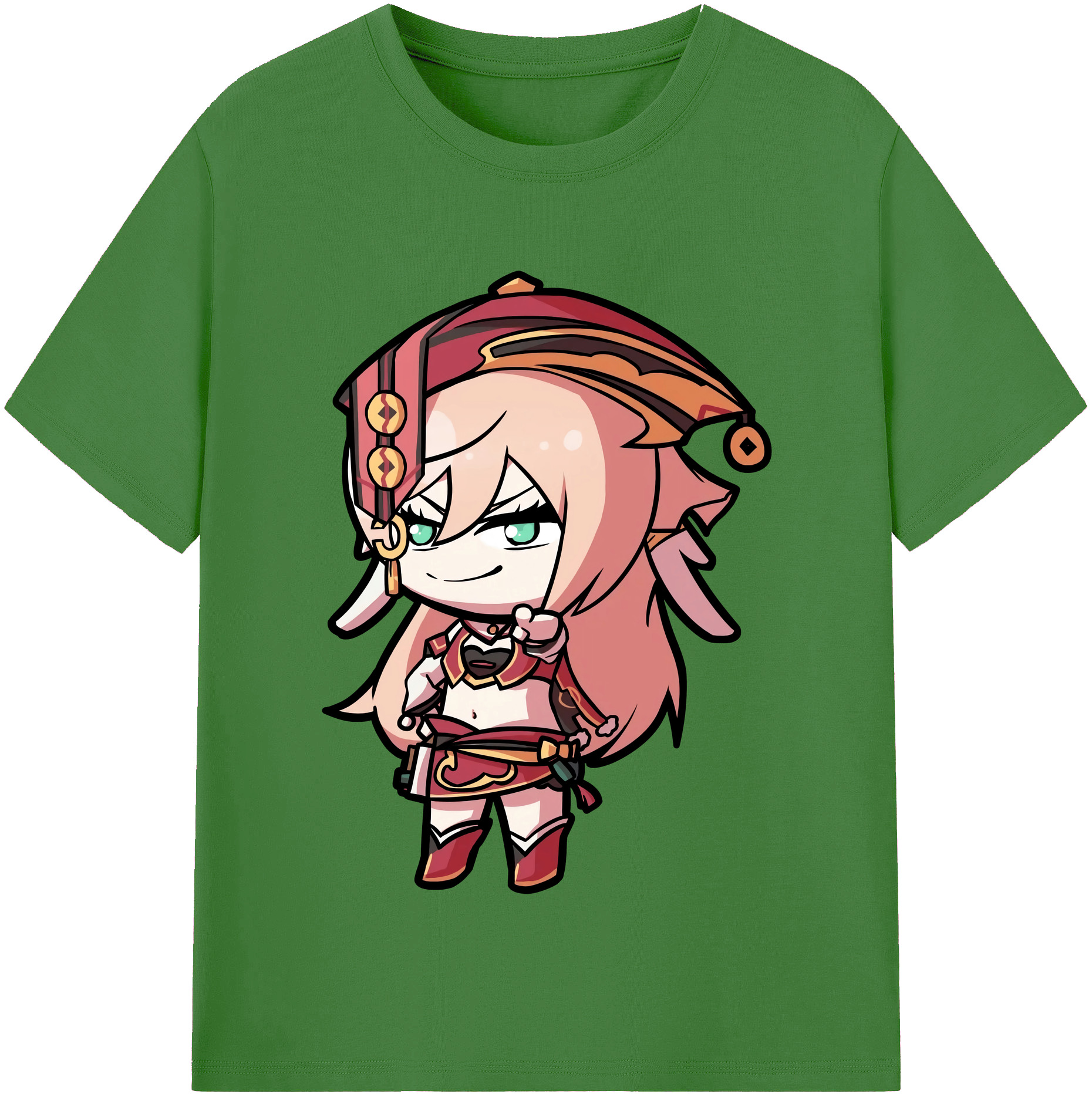 げんし神 ヤンフェイ genshin Yanfei レディースカジュアルプリントTシャツ（綿100％）